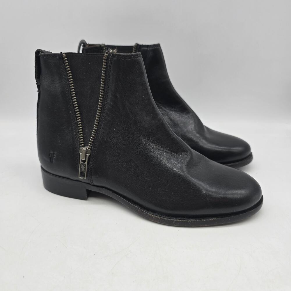 Black Leather Ankle Boots